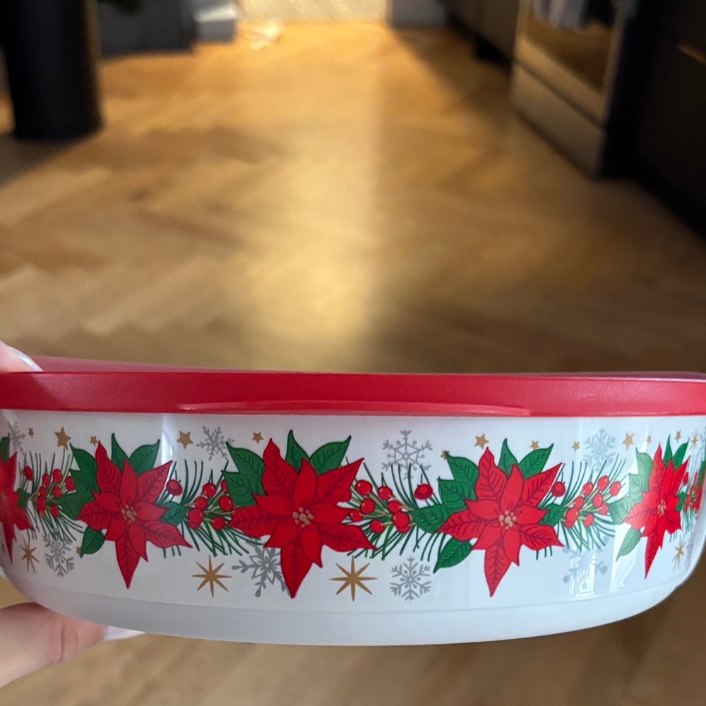 Tupperware Red and White Holiday Container - Picture 3 of 3